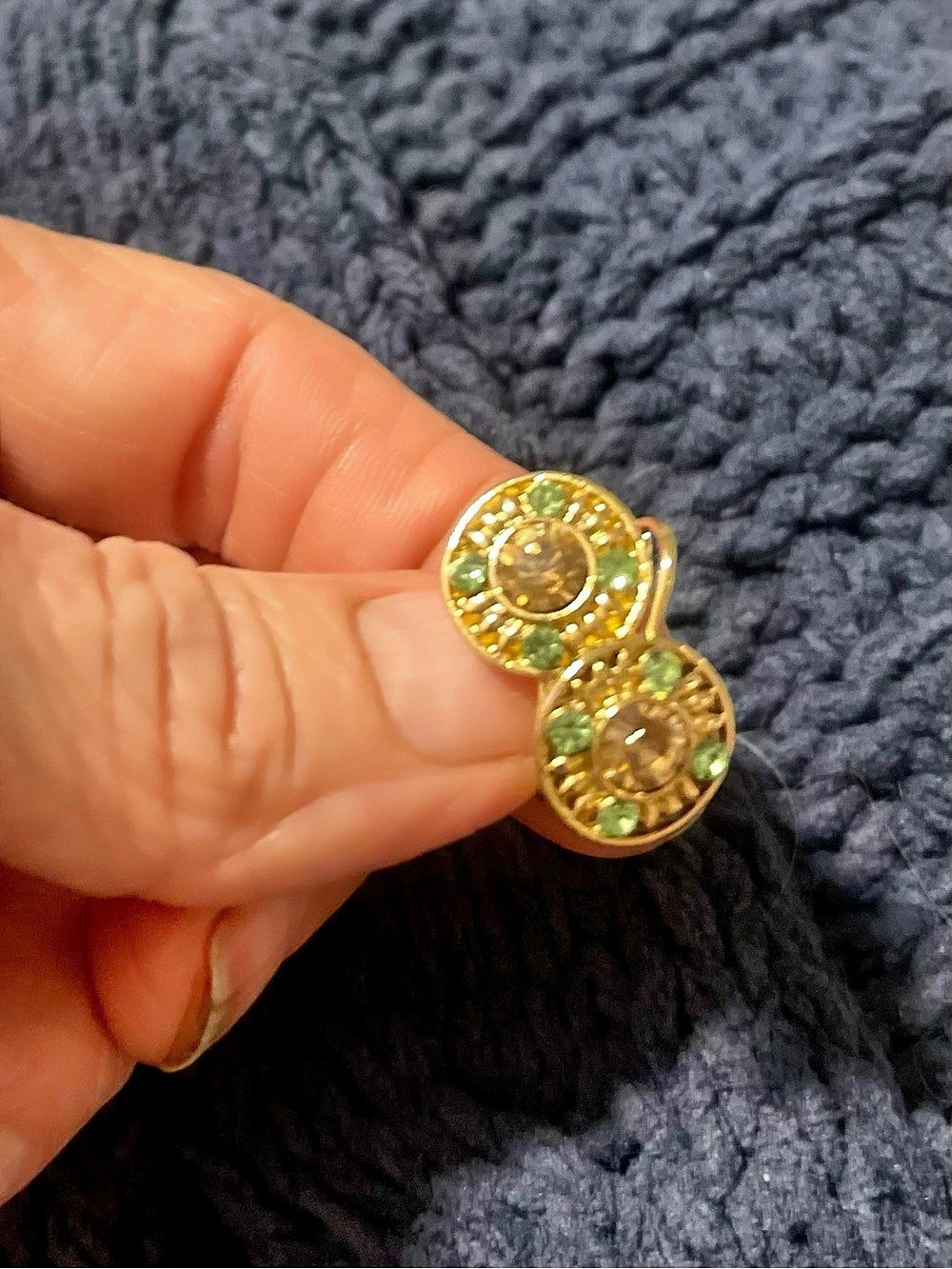 Amber and Celedon Drop Earrings